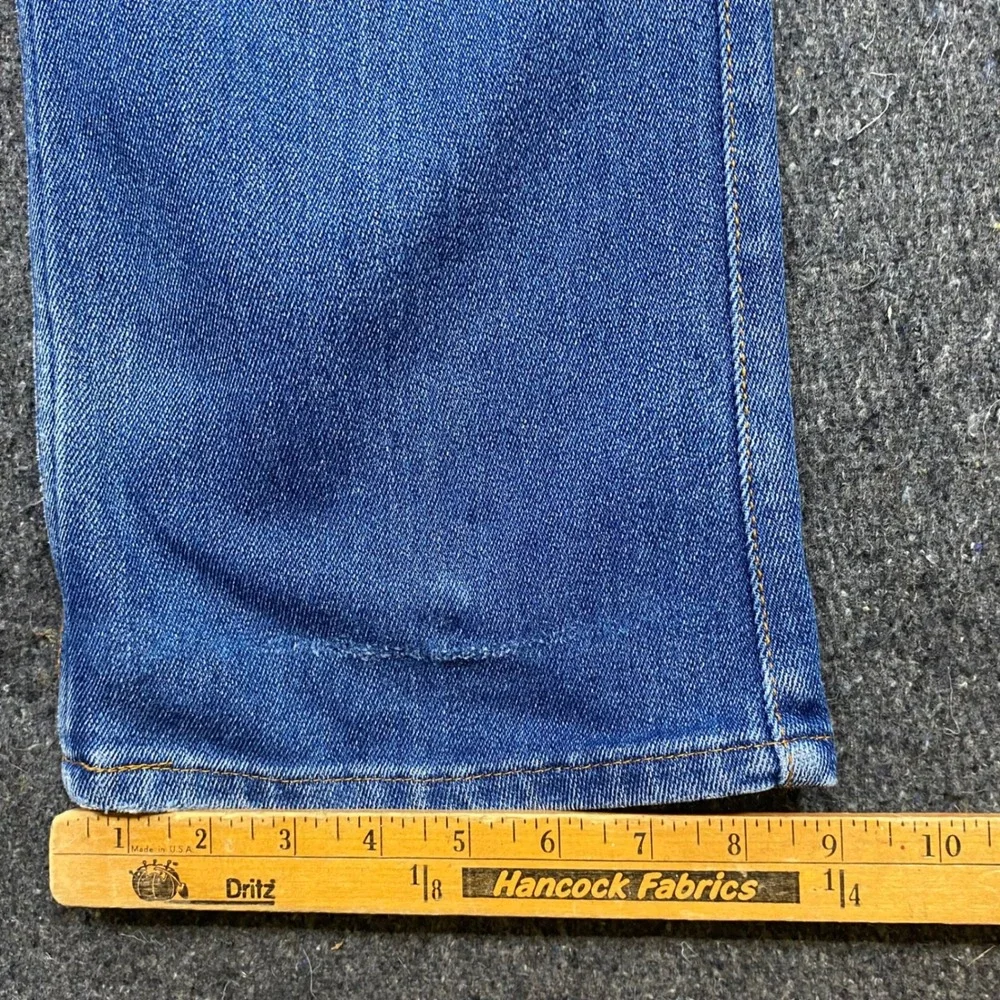 Levi Strauss Jeans Sz 32 Mens Blue Grunge Distressed Skater Straight Leg Vintage
